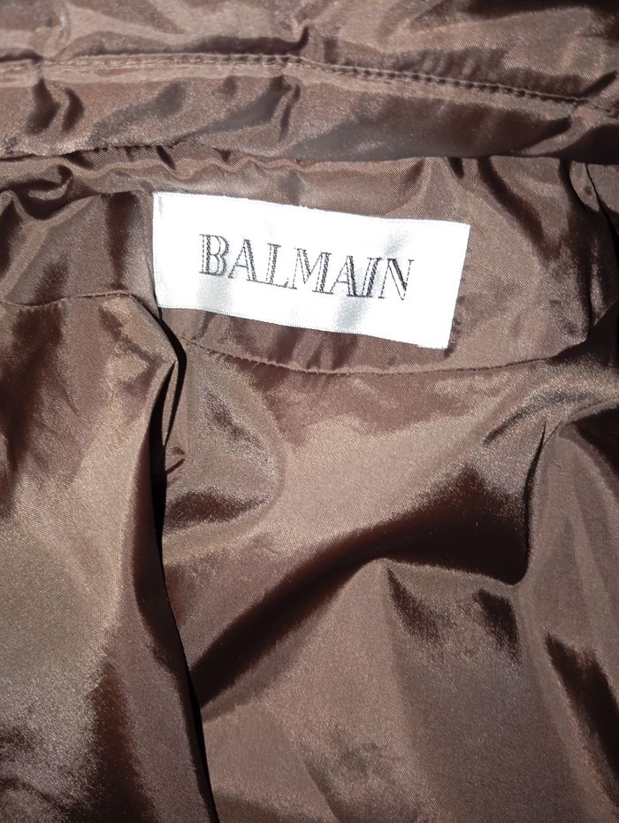 Manteau marron Balmain taille 38 M - photo numéro 2
