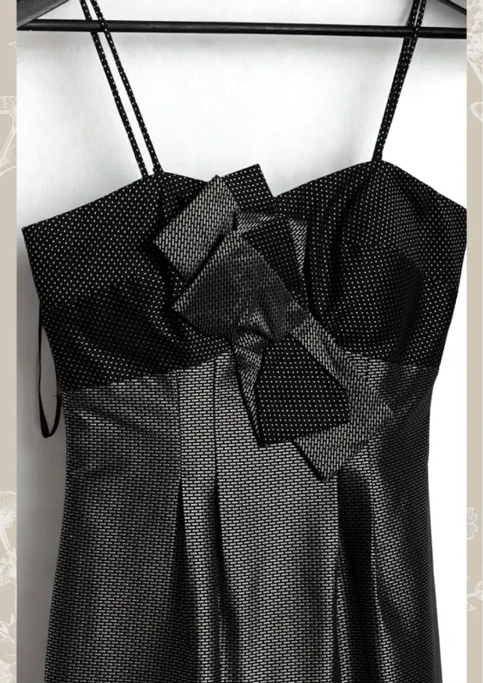 Robe noire satinée noeud papillon Akac Ecou – Taille 34 - photo numéro 3