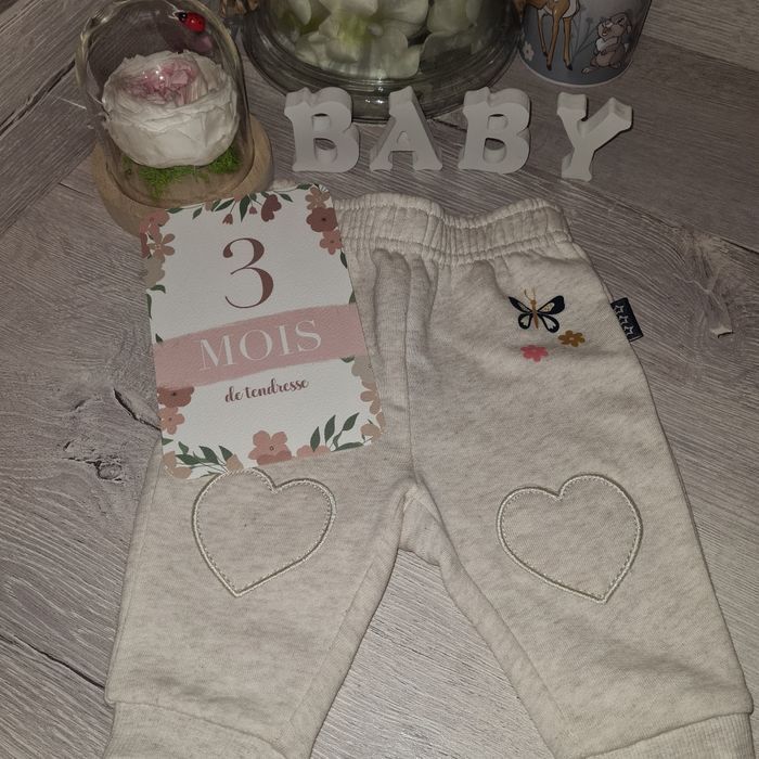 Lot de 2 pantalons joggings cœur 3 mois - photo numéro 6