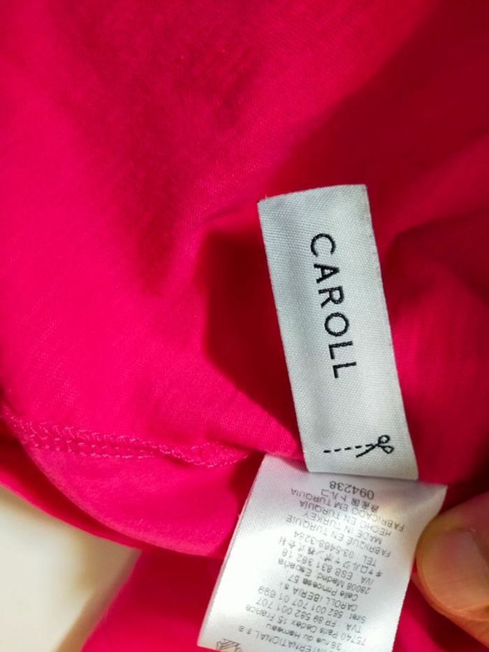 Haut femme Caroll – Taille 38 – Fuchsia éclatant - photo numéro 8