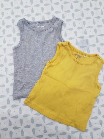 Lot de 2 débardeurs garçon 6 mois
