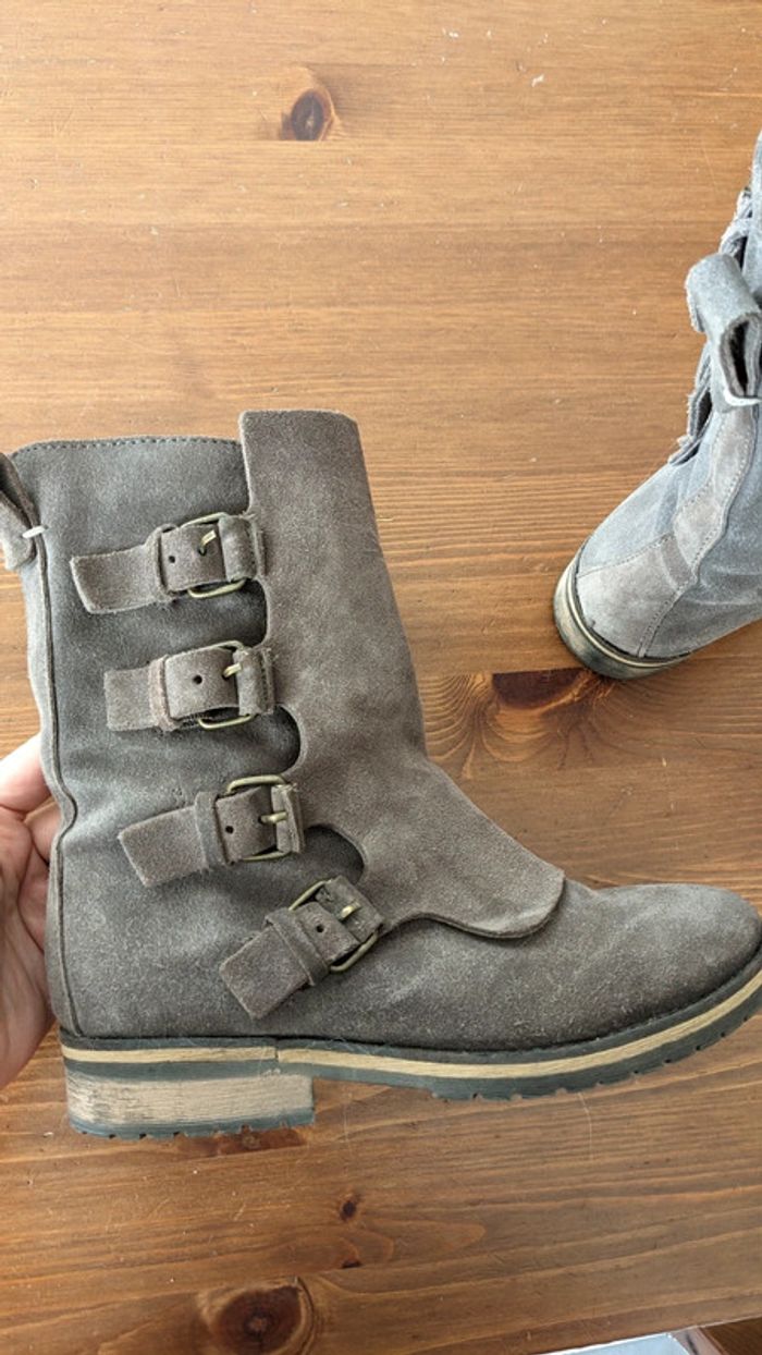 Bottines en daim taupe San Marina 36 - photo numéro 8