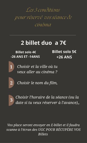 Ticket UGC cinéma