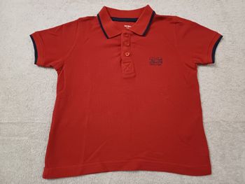 Polo rouge Vertbaudet 4 ans (réf perso G-G30)(familleac72)