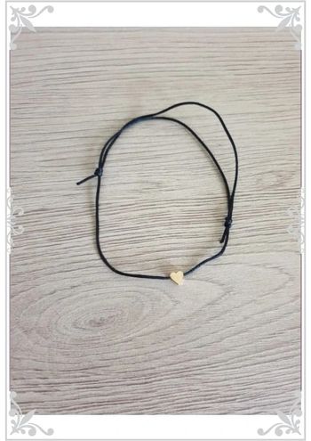🌟Bracelet noir avec sont petit cœur doré 🌟