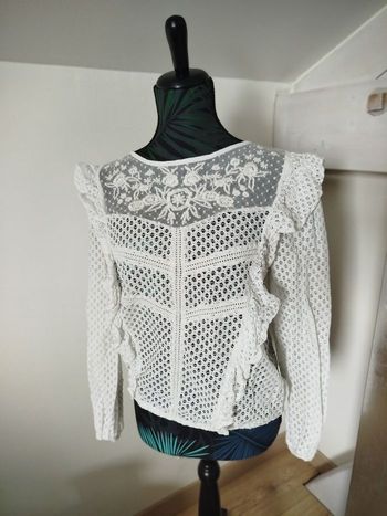 Blouse haut dentelle blanc Bonobo M 38