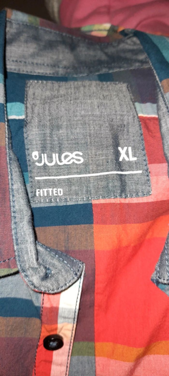 Chemise homme fitted manches courtes taille xl jules - photo numéro 3