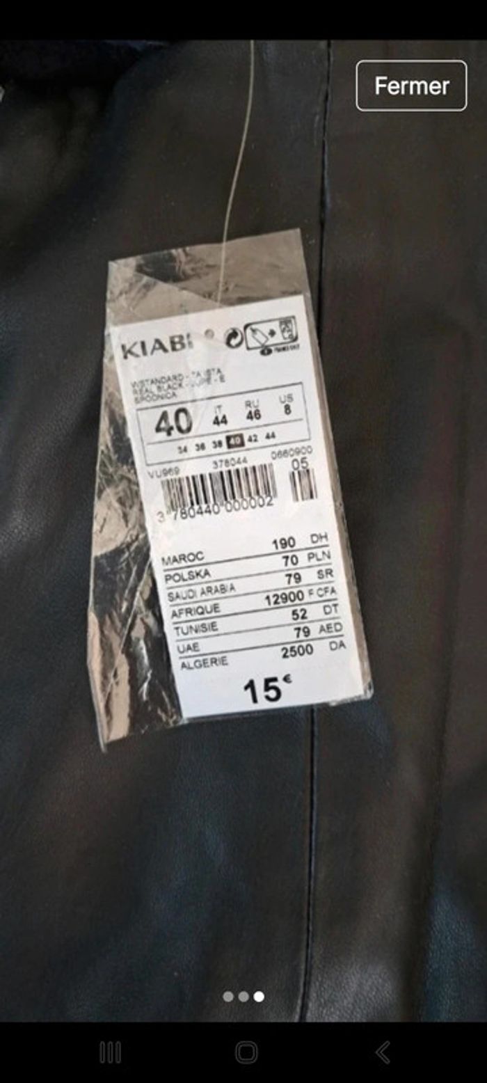 Jupe simili cuir Kiabi 40 neuve - photo numéro 3