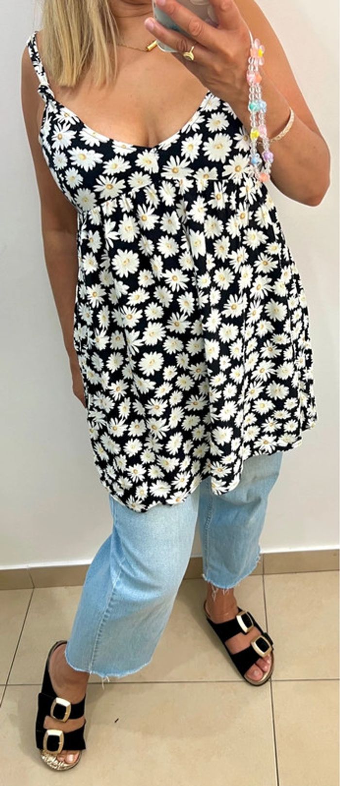 🌼 Débardeur fleurie  Pull & Bear Taille M - photo numéro 6