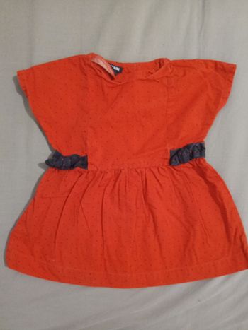 Robe rouge à pois _ 3 mois 