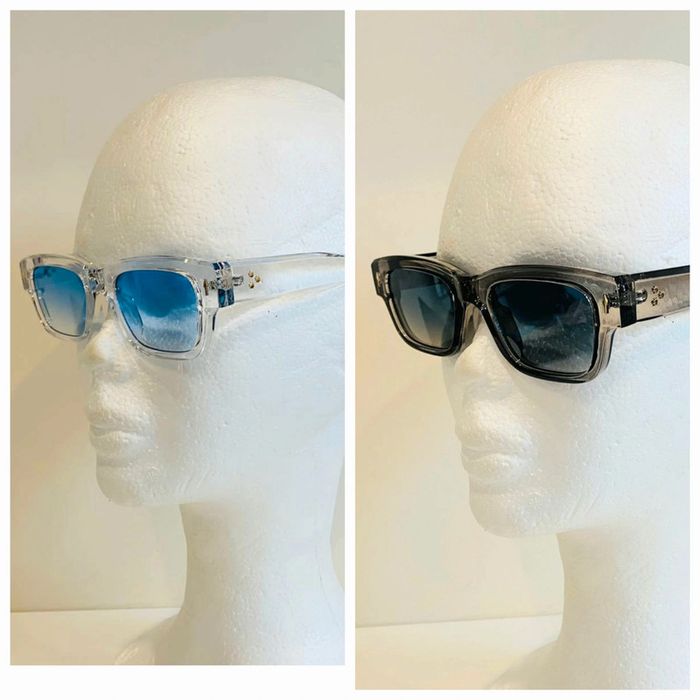 Lot de deux lunettes de soleil mixte blanc et gris transparent taille small catégorie 1 et 2 - photo numéro 5