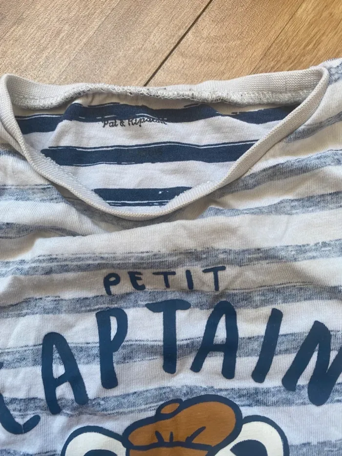 T-shirt style marinière taille 24 mois Pat & Ripaton - photo numéro 2