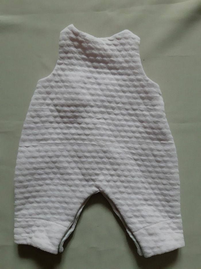 Ensemble combinaison salopette molletonnée rose + 2 bodies - obaïbi - naissance - 50 cm - photo numéro 8