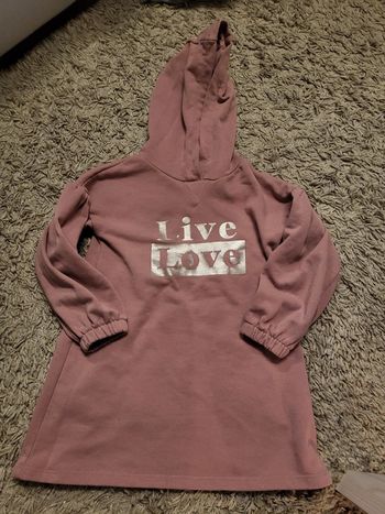 Robe pull vieux rose fille tex 5 / 6 ans