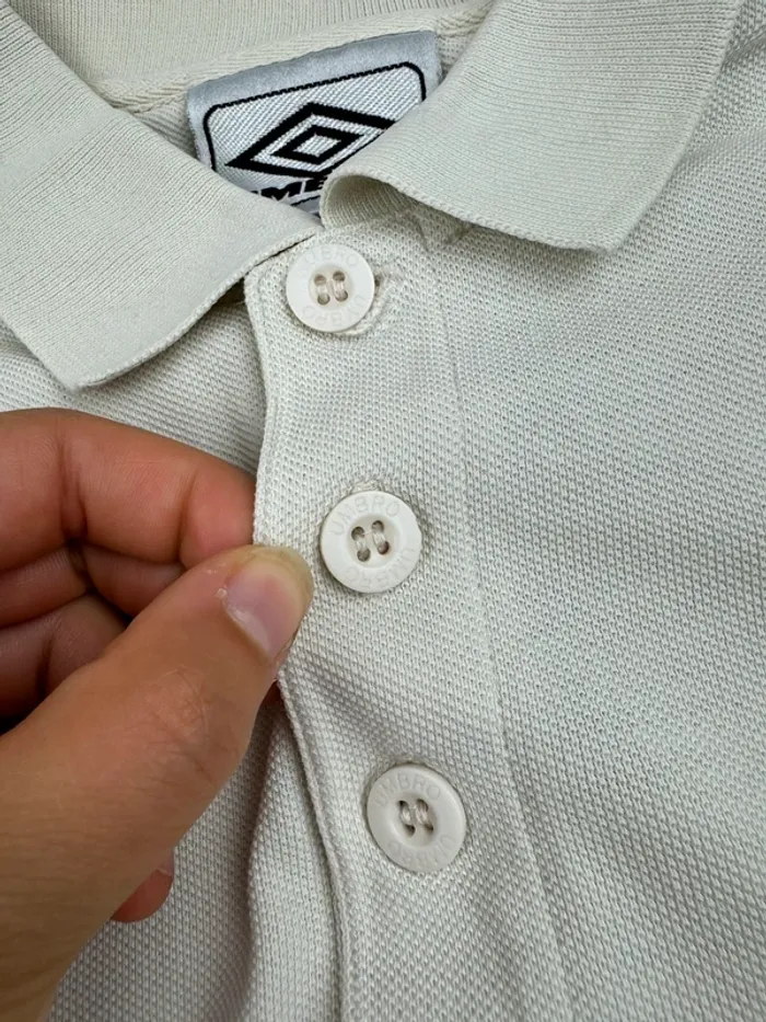 Polo Umbro Vintage 90’s Blanc Taille L - photo numéro 9