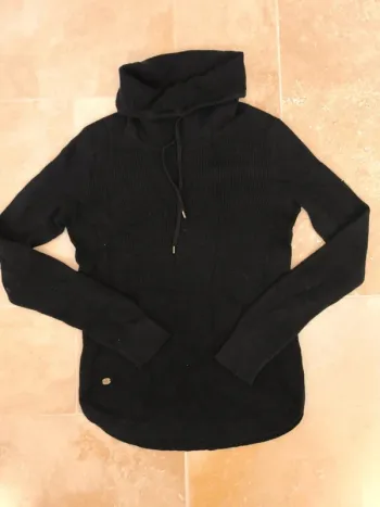 Pull Lauren Ralph Lauren femme M noir col roulé troué