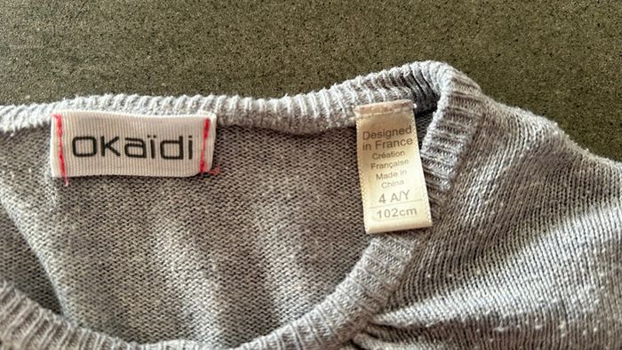 Gilet gris 4 ans - photo numéro 2