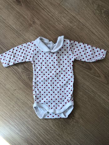 Body petit bateau à pois et col