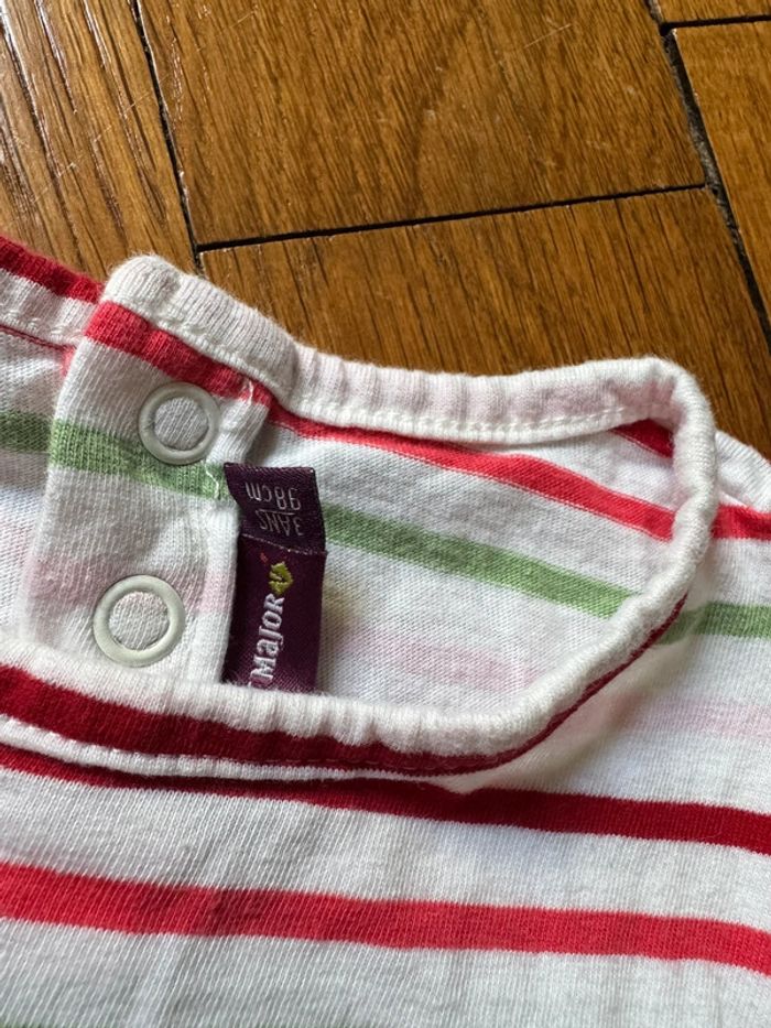 T-shirt manches courtes fille 3 ans sergent major très bon état - photo numéro 3
