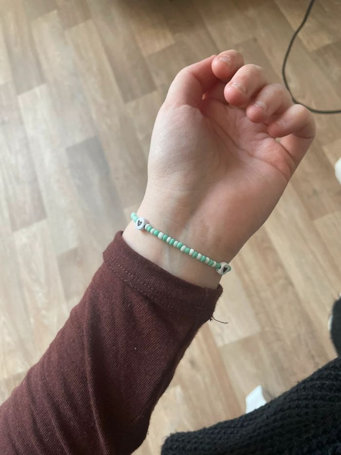 bracelet turquoise coeur noir - photo numéro 2