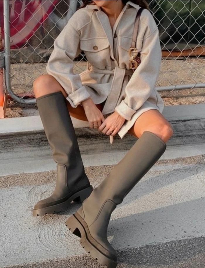 Bottes kaki femme Zara Pointure 40 - photo numéro 8