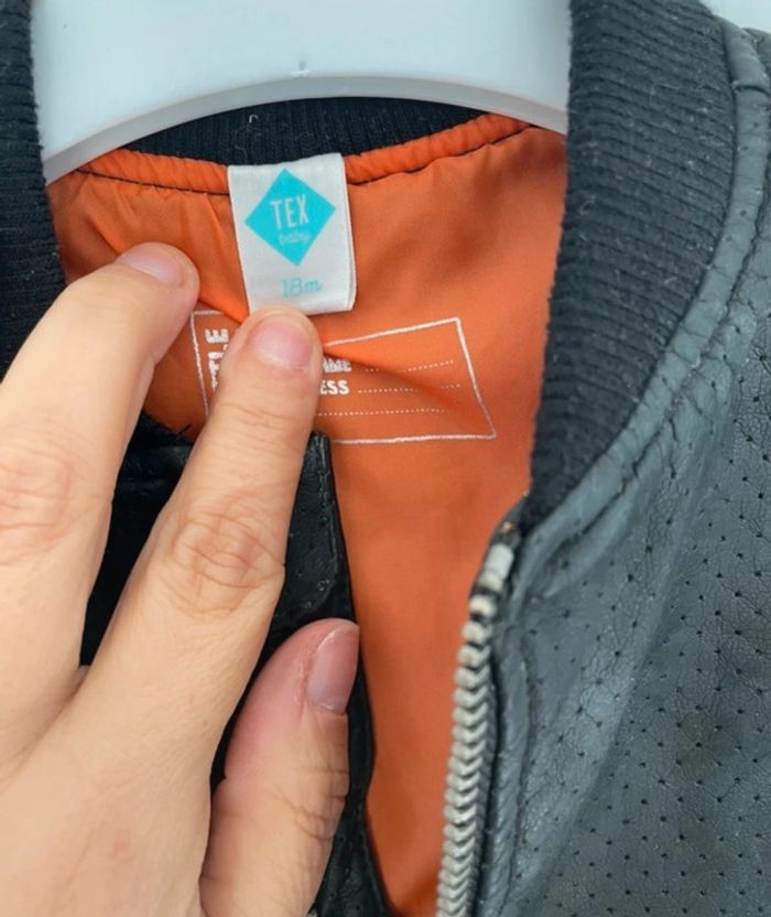 Veste noir cuir 18 mois - photo numéro 3