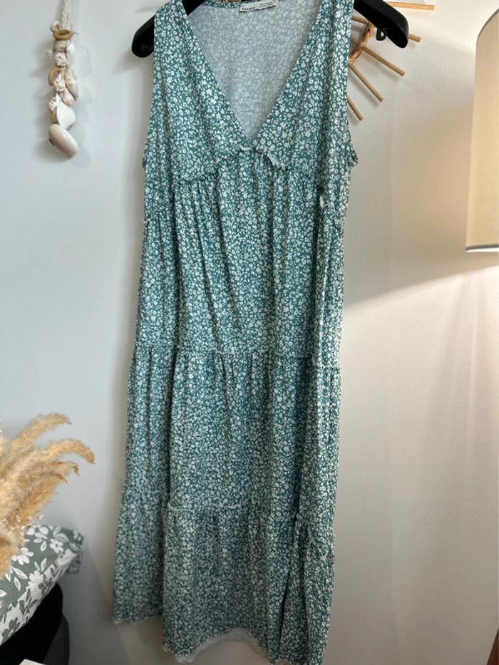 Robe longue bohème à fleurs Pull and bear - photo numéro 4