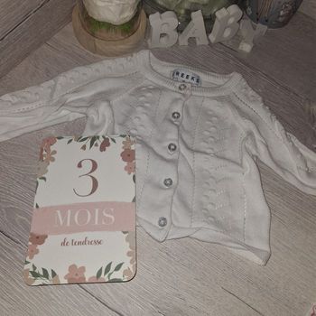 Gilet blanc 3 mois CREEKS