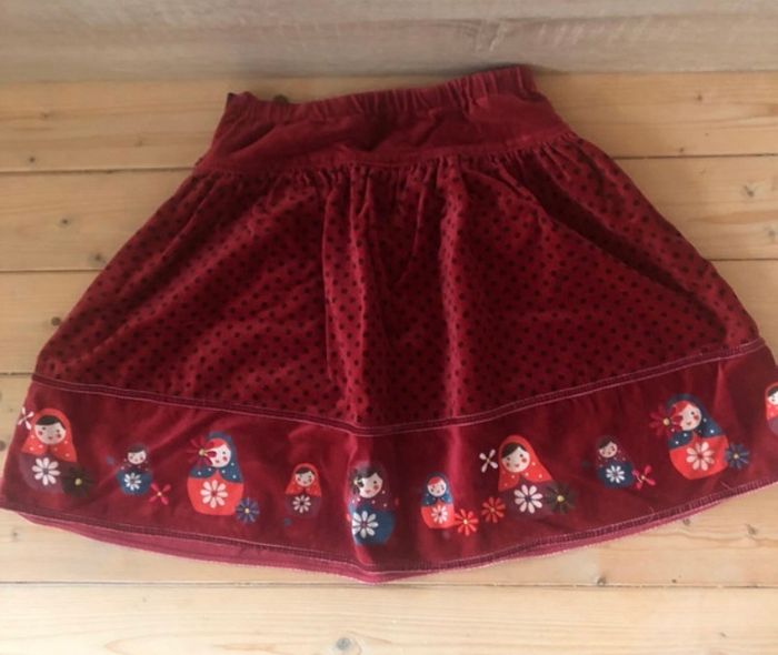 Jupe en velours DPAM poupées russes - photo numéro 3