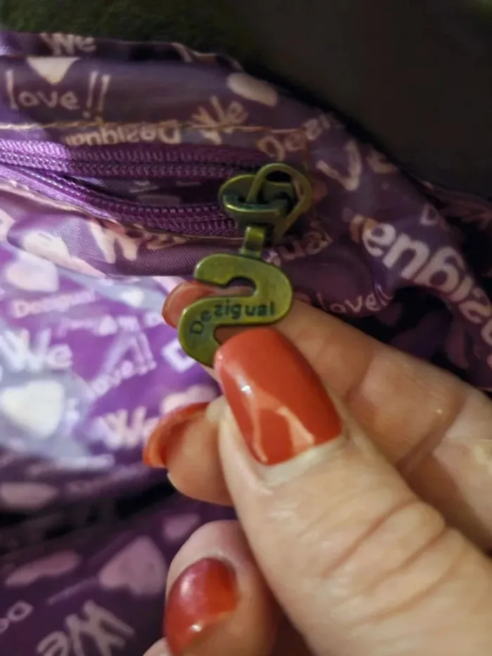 Sac Desigual Luna Patch Rojo - Coloré & Bohème - Très Bon État - photo numéro 5