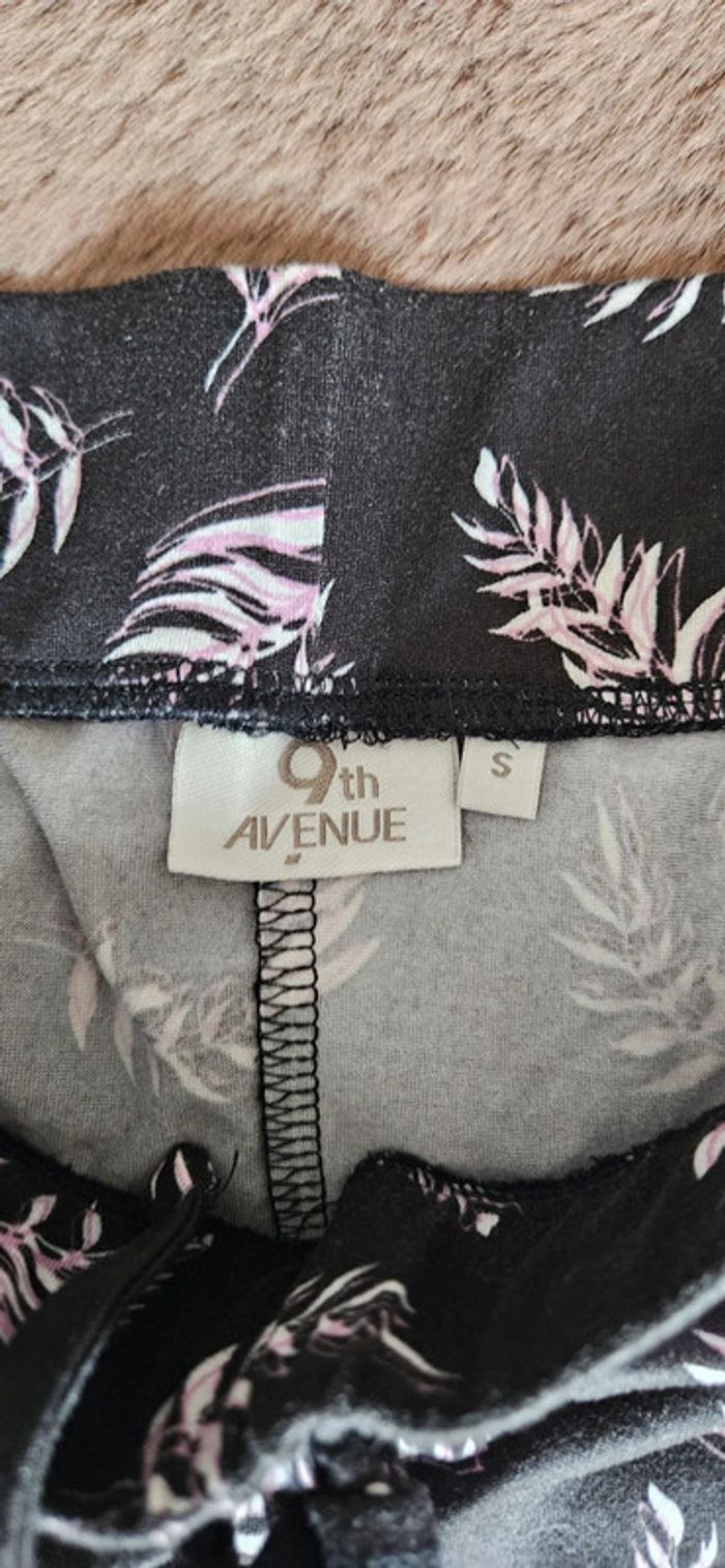 Pantalon ceintré fleuries 9th avenue taille 36 - photo numéro 3