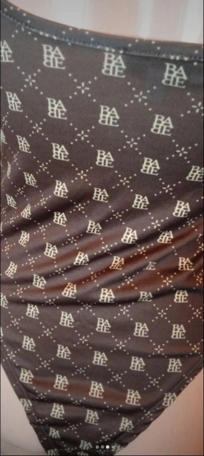 Bodies marron motif babe or - Jennyfer - Taille S - photo numéro 4