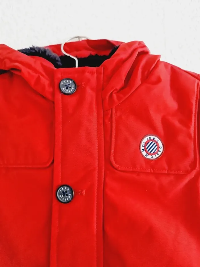Ikks - Parka manches longues avec capuche, doublé polaire - Neuf avec étiquette ! (18 mois) - photo numéro 3