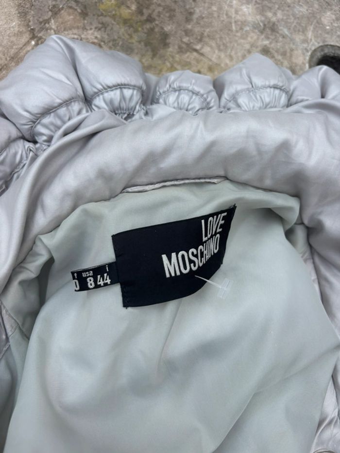 Blouson moschino argenté avec ceinture et capuche - photo numéro 11