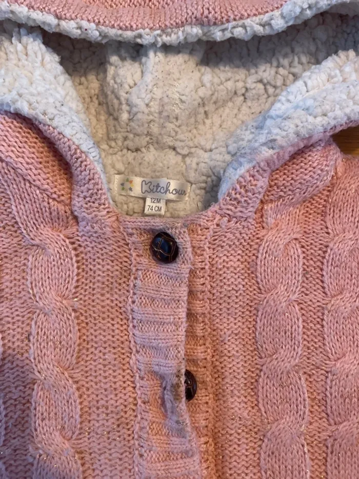 Gilet doublé polaire 12 mois fille - photo numéro 2
