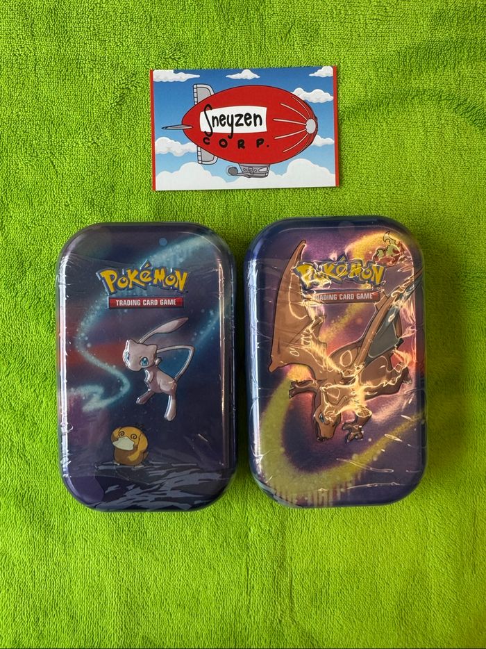 Lot de 2 Mini Tins Kanto Dracaufeu et Mew Neuf et Scellé