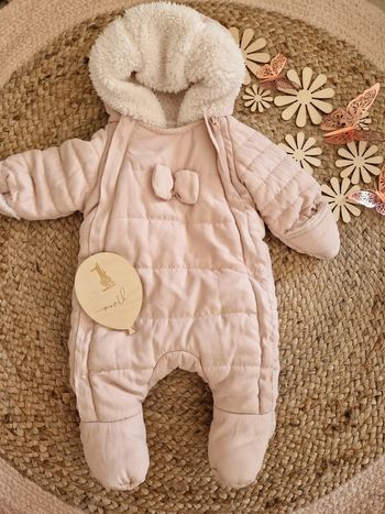 Combinaison pilote polaire rose bébé fille 1 mois La Redoute