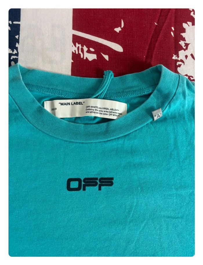 T-shirt Off White taille S/M vert menthe - photo numéro 3