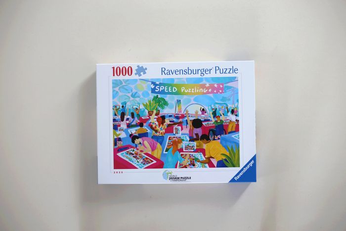 Puzzle 1000 pièces "Speed Puzzling" Ravensburger issu du World Jigsaw Puzzle Championship 2025, illu