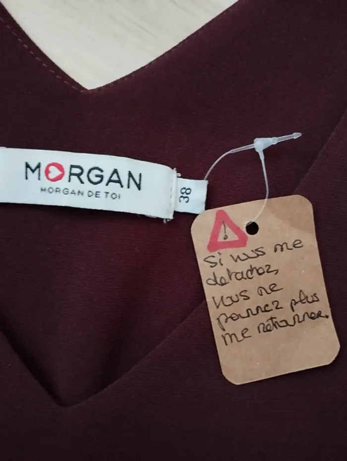 Robe Morgan taille 38 couleur lie de vin - photo numéro 10