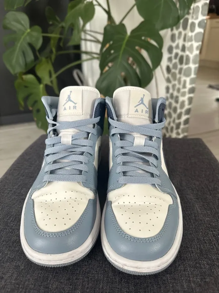 Air Jordan 1 Mid - AJ1 voile bleu diffusé - photo numéro 2