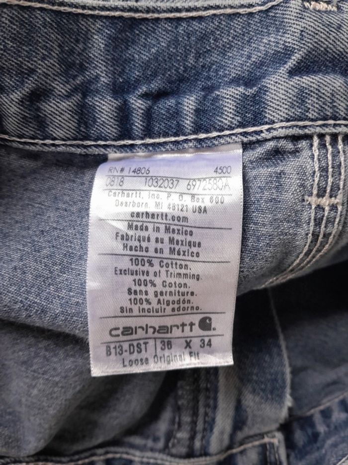 Jean loose original Carhartt avec trous 36×34 - photo numéro 4