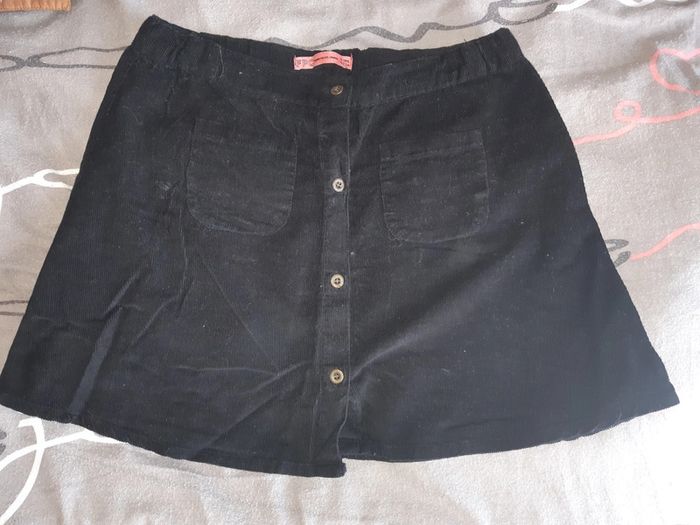 Jupe noire effet velours