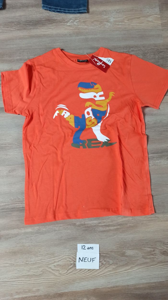 T-shirt dinosaures influx neuf 12 ans garçon
