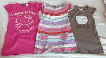 Lot 3 robes pulls manches courtes 3 ans