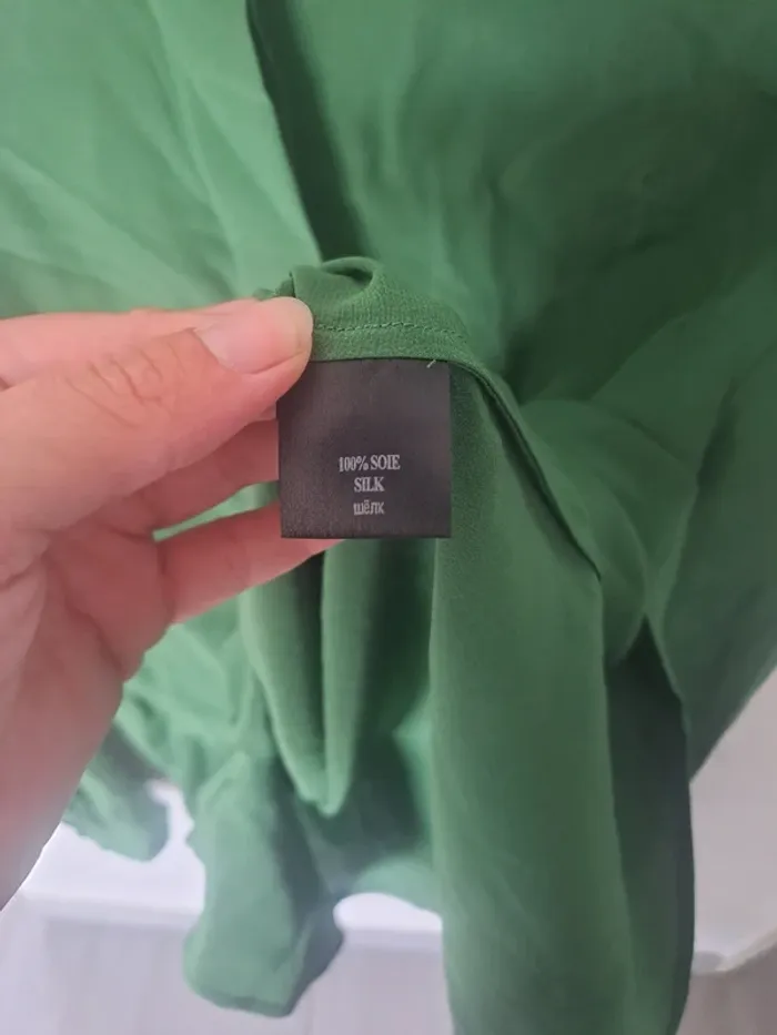 Chemise verte en Soie Barbara Bui Taille 40 - photo numéro 7