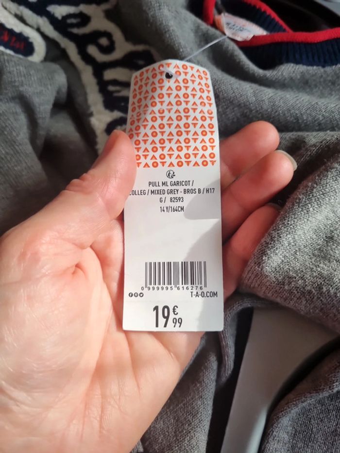 Pull garçon neuf taille 14 ans tape à l'oeil - photo numéro 8