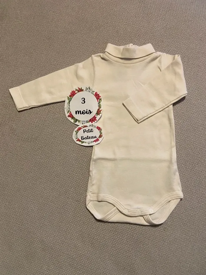 Body manches longues 3 mois petit bateau