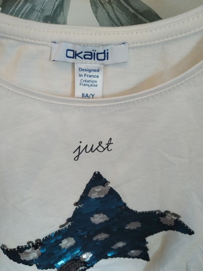 T shirt paillettes étoiles - photo numéro 3