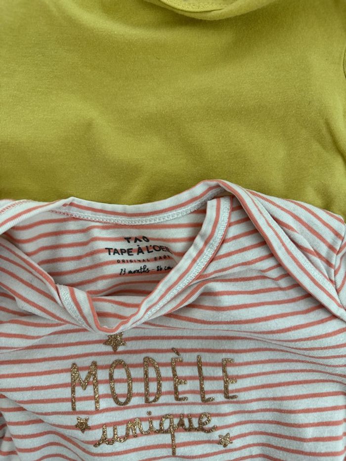 Lot de 5 body tape à l’œil 23mois 86cm - photo numéro 2
